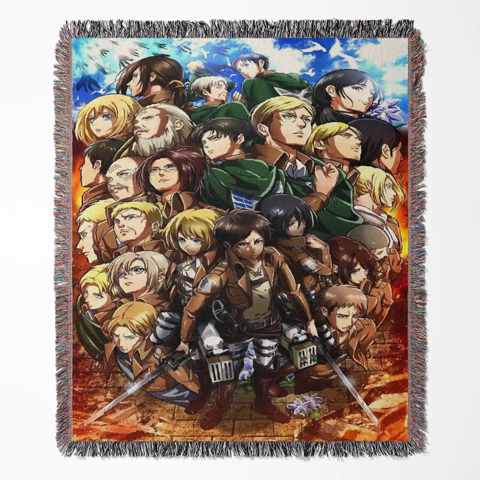 Attack on Titan Woven Throw Blanket Tapestry – Personality Anime Room Decor Gift-VIII