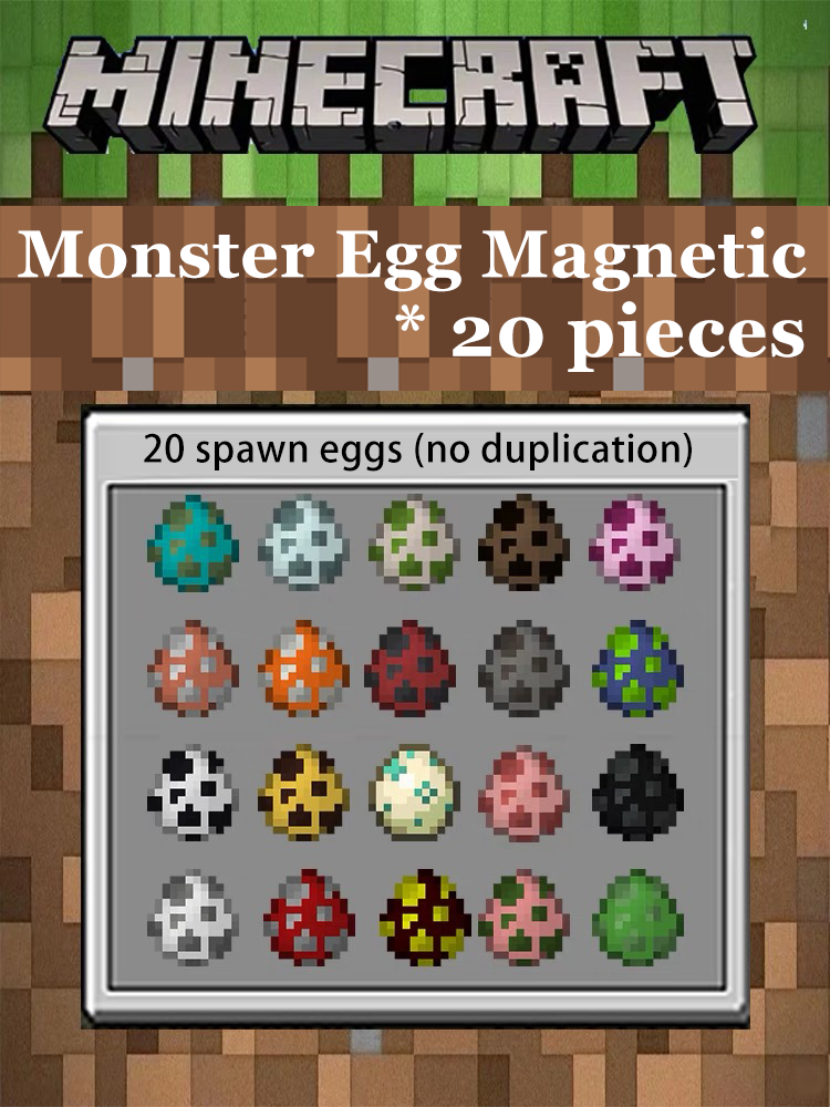 Minecraft Magnetic Decor Set – Mini Crafting Table,Magnetic Chest,Acrylic Pieces & Backpack Accessory,M01