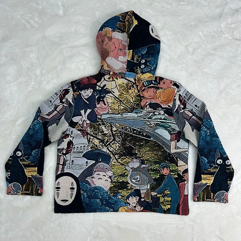 Sweat à capuche Anime Miyazaki Hayao-TAPISSERIE