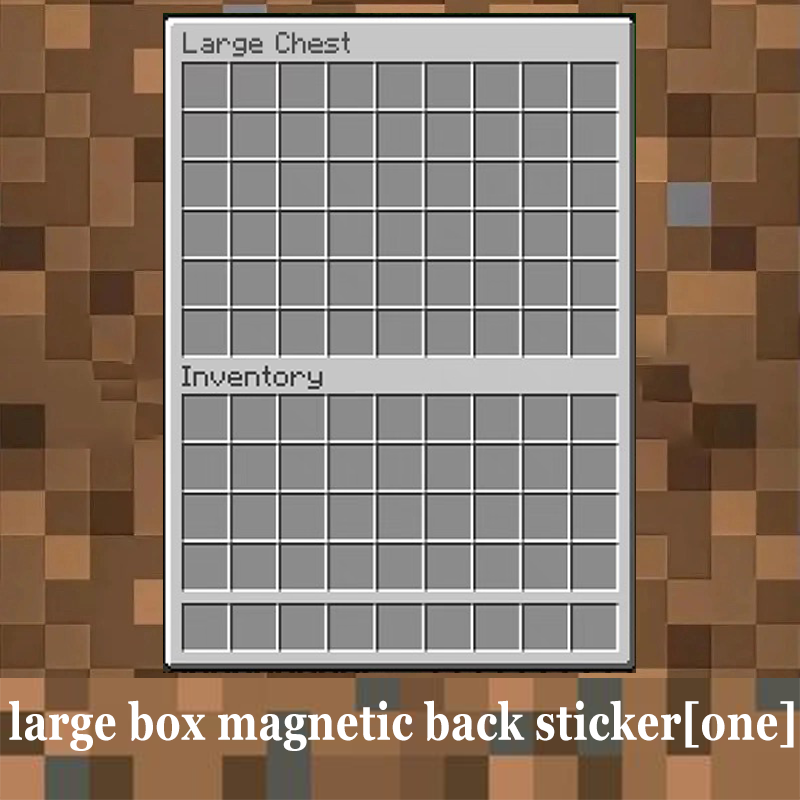 Minecraft Magnetic Decor Set – Mini Crafting Table,Magnetic Chest,Acrylic Pieces & Backpack Accessory,M01