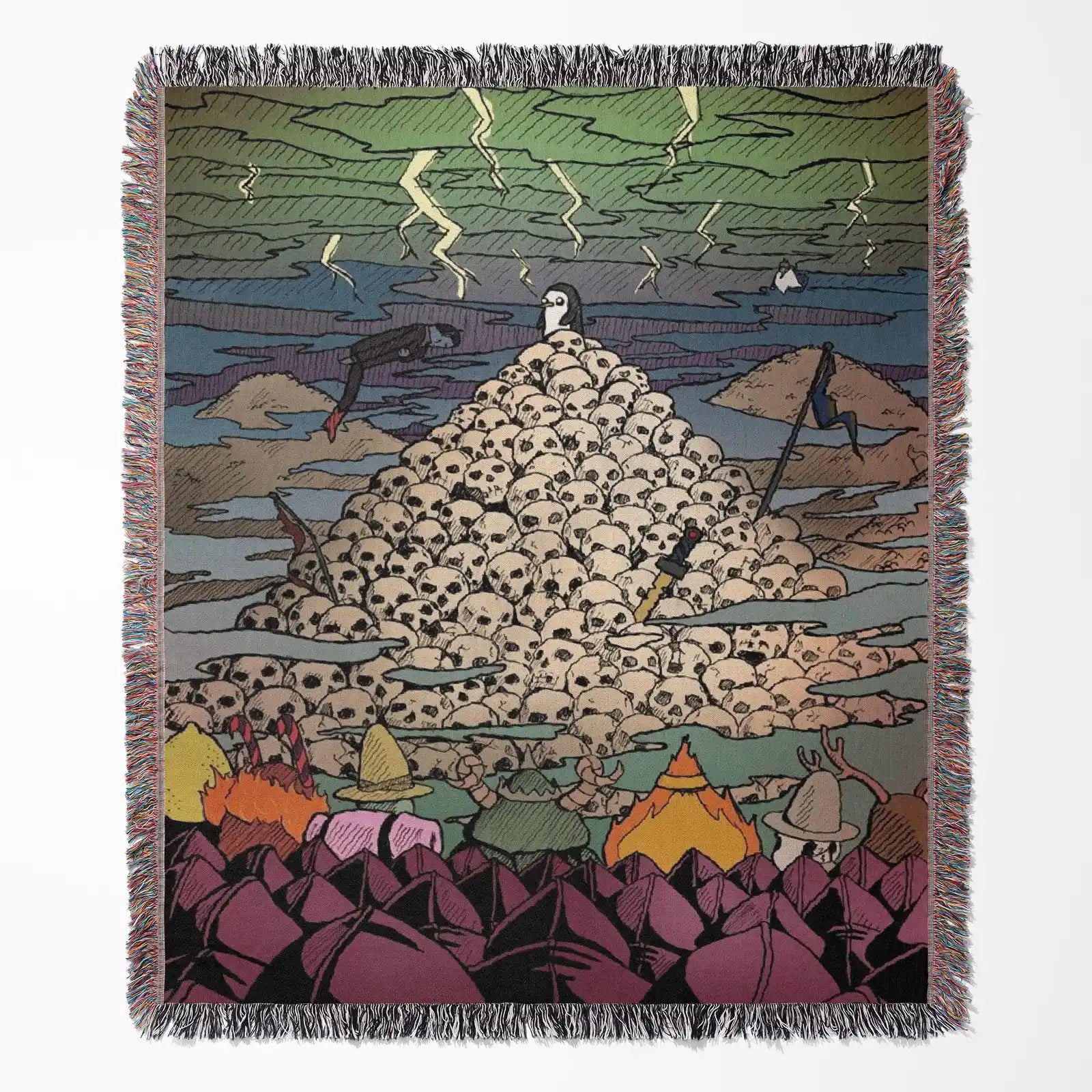 Adventure Time Woven Throw Blanket Tapestry – Personality Cartooon Room Decor Gift-V