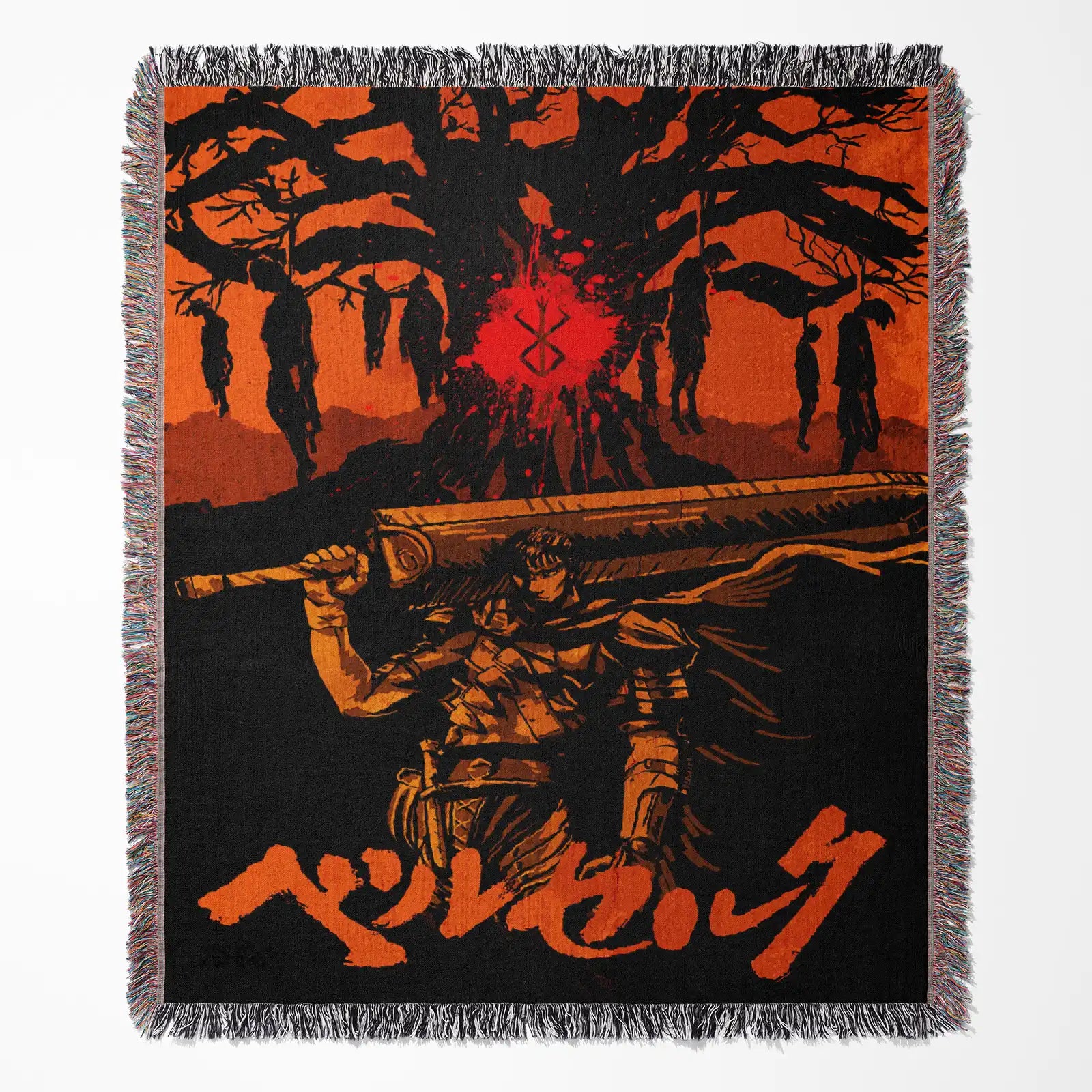 Berserk Woven Throw Blanket Tapestry – Personality Anime Room Decor Gift-VII