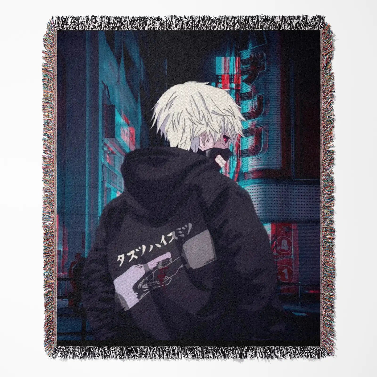 Tokyo Ghoul Woven Throw Blanket Tapestry – Personality Anime Room Decor Gift-II
