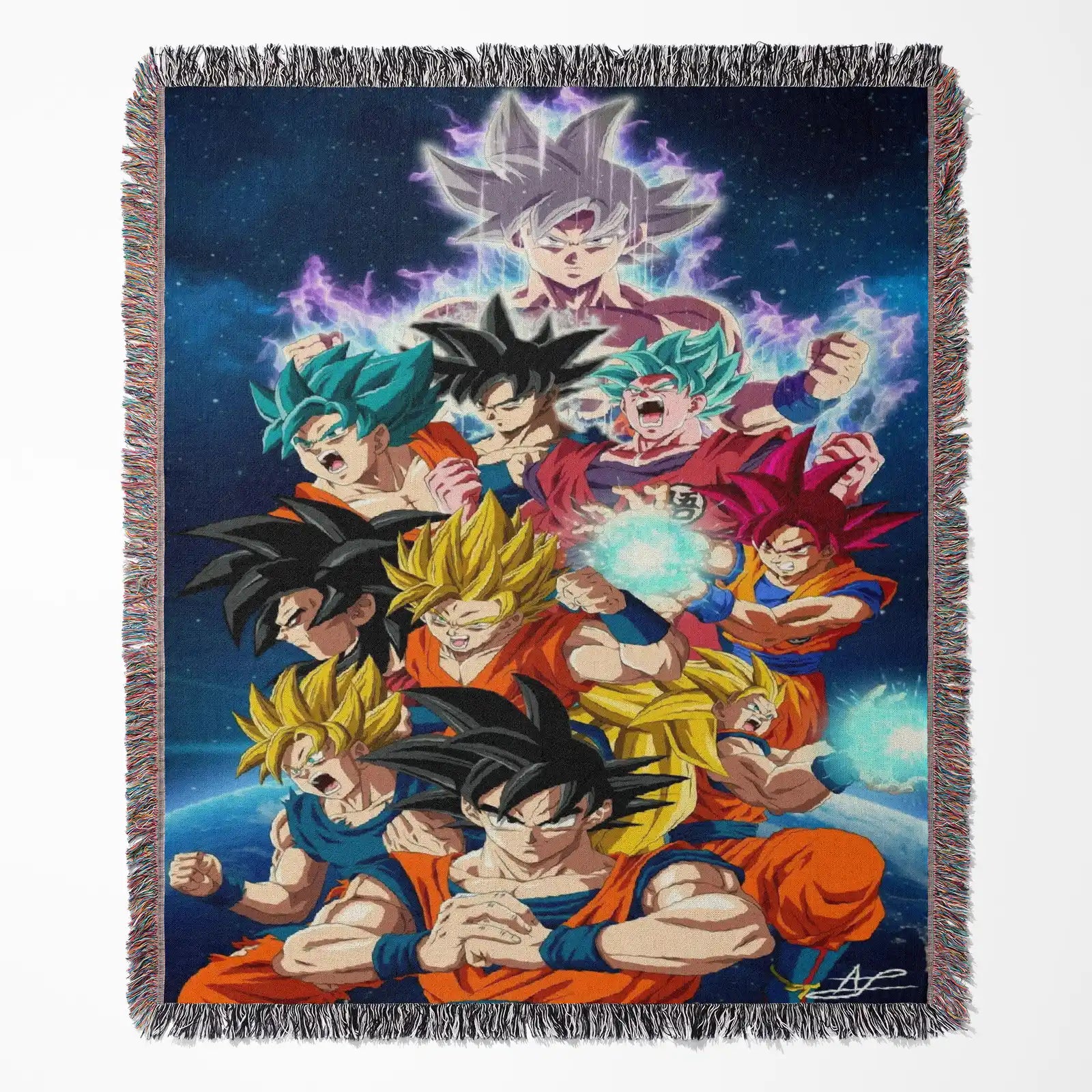 Dragon Ball Woven Throw Blanket Tapestry – Personality Anime Room Decor Gift-IX