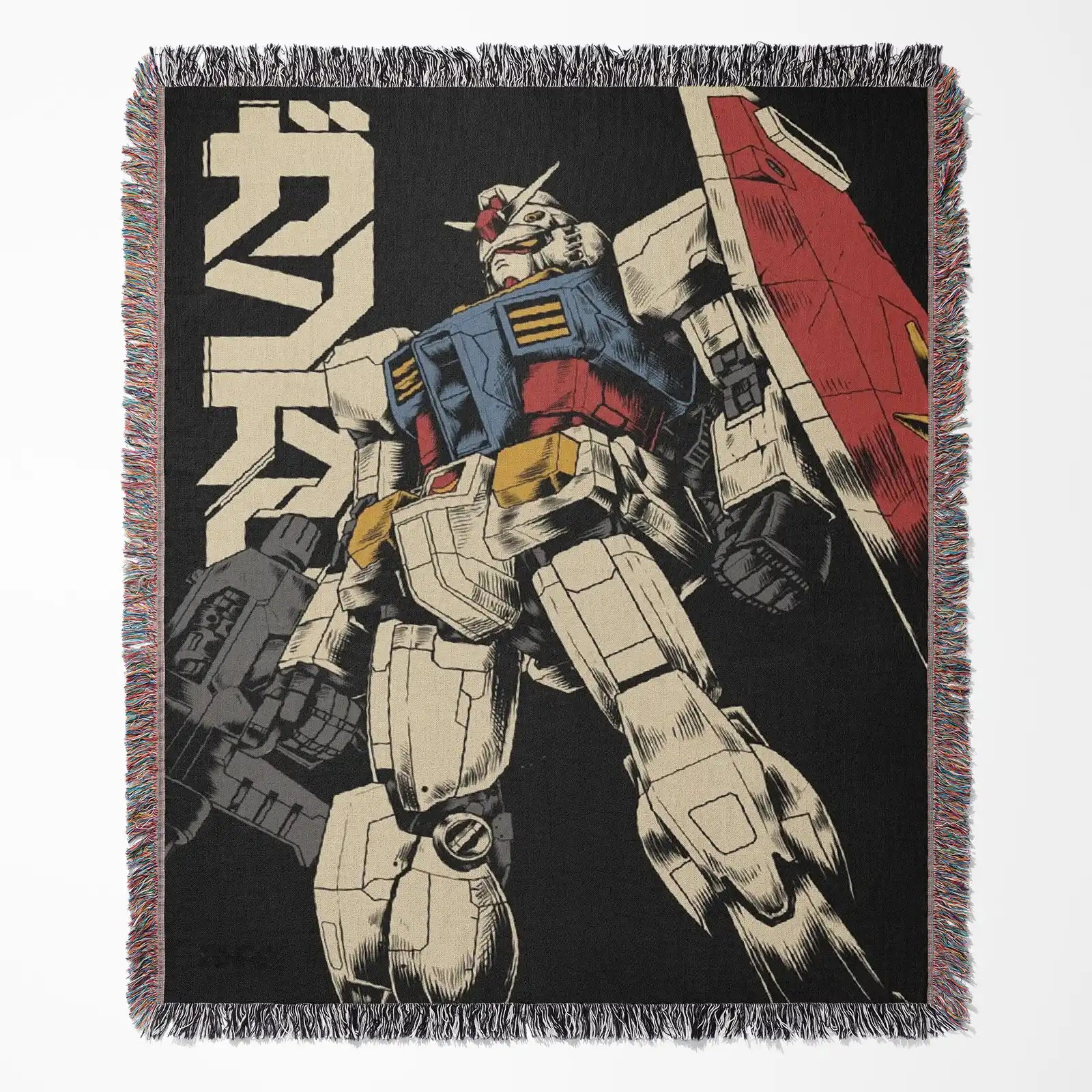 Gundam Woven Throw Blanket Tapestry – Personality Anime Room Decor Gift-III