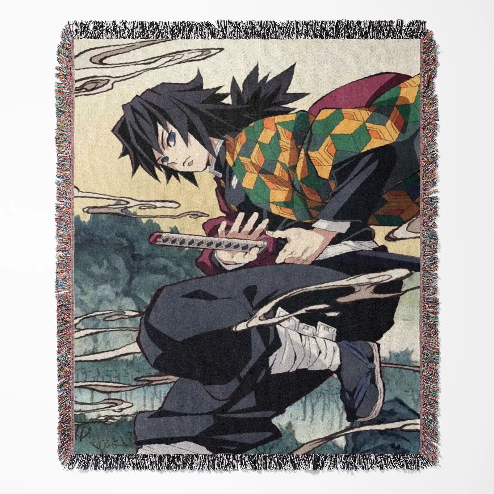 Demon Slayer Jump Comic Poster Woven Throw Blanket Tapestry – Personality Anime Room Decor Gift-IX