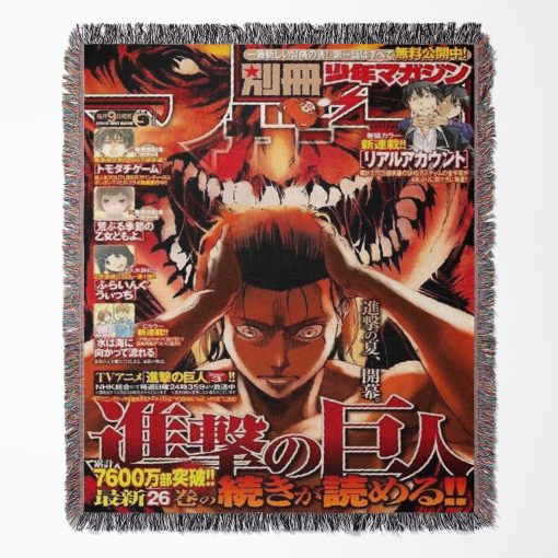 Attack on Titan Woven Throw Blanket Tapestry – Personality Anime Room Decor Gift-V