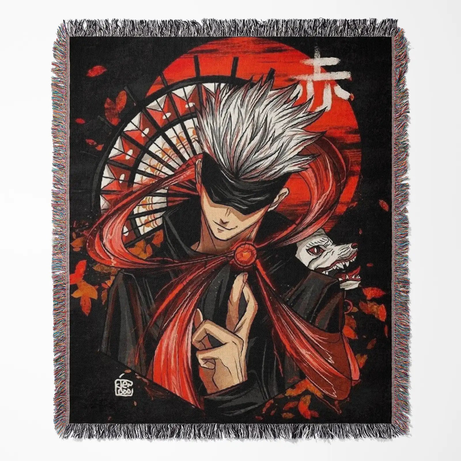 Couverture tissée Jujutsu Kaisen, tapisserie – personnalité, décoration de chambre d'anime, cadeau-Ⅲ
