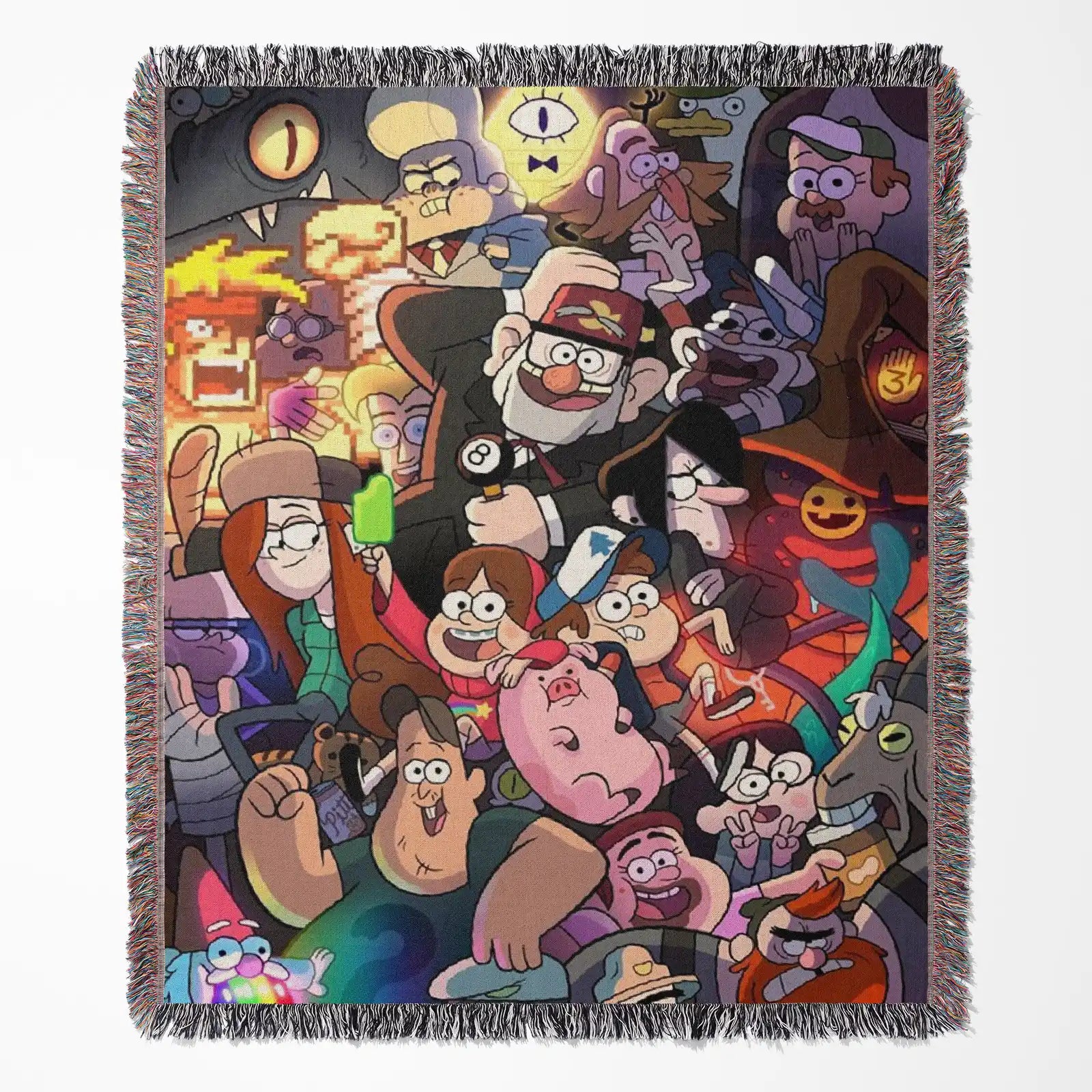 Gravity Falls Woven Throw Blanket Tapestry – Personality Cartooon Room Decor Gift-I