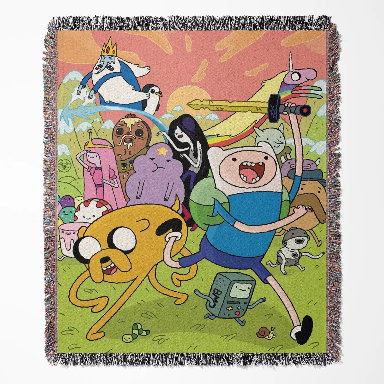 Adventure Time Woven Throw Blanket Tapestry – Personality Cartooon Room Decor Gift-VIII