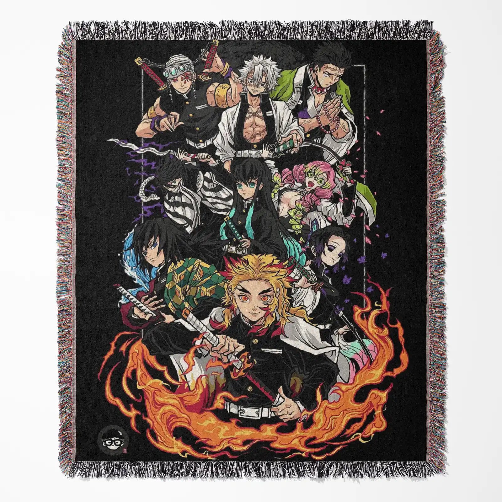 Demon Slayer Jump Comic Poster Woven Throw Blanket Tapestry – Personality Anime Room Decor Gift-V