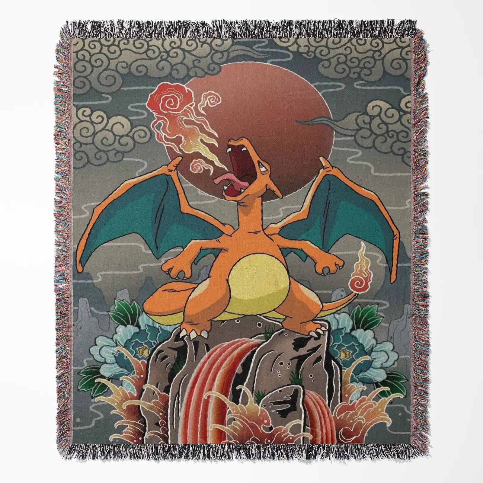 Tapisserie de couverture tissée Pokemon Gengar - Cadeau de décoration de chambre d'anime de personnalité-Ⅲ