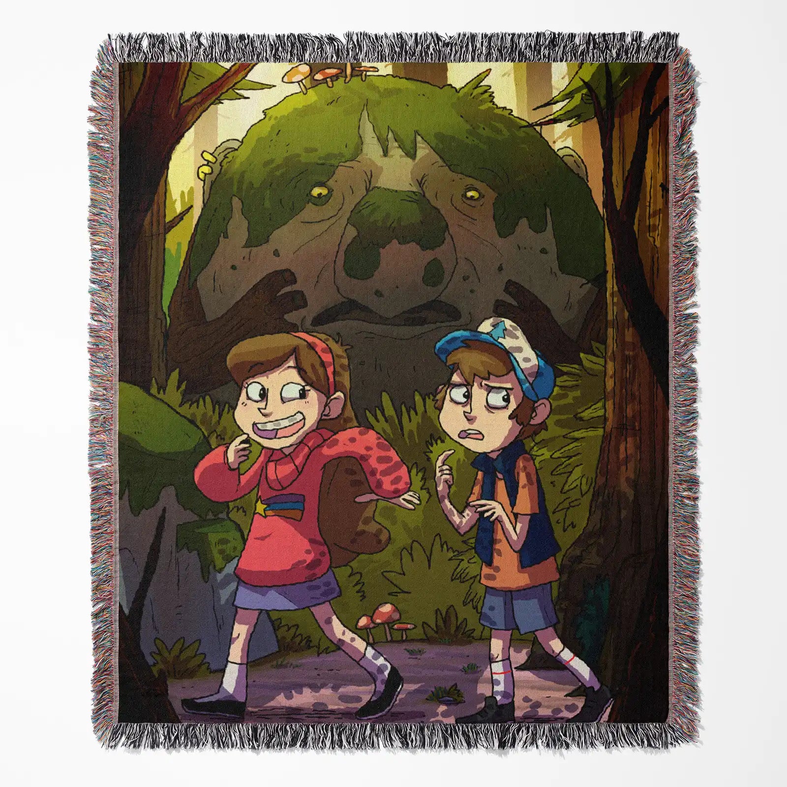Gravity Falls Woven Throw Blanket Tapestry – Personality Cartooon Room Decor Gift-III