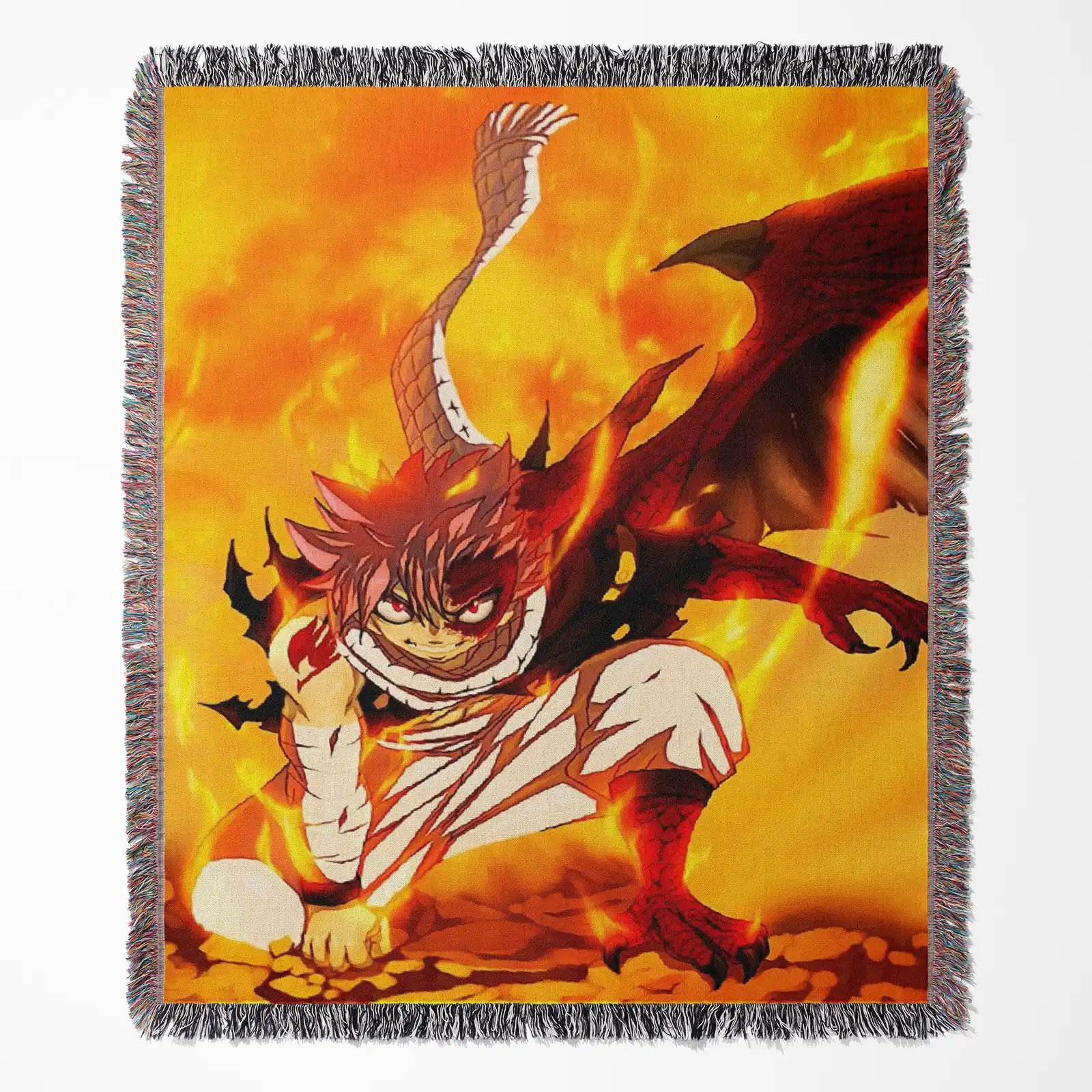 Fairy Tail Woven Throw Blanket Tapestry – Personality Anime Room Decor Gift-I