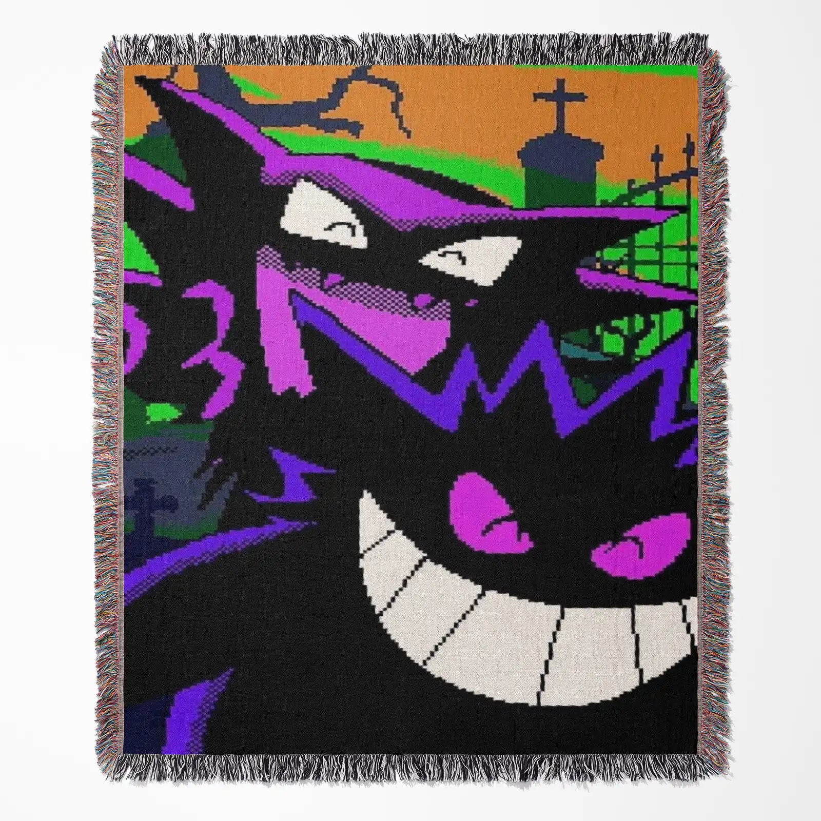 Tapisserie de couverture tissée Pokemon Gengar - Cadeau de décoration de chambre d'anime de personnalité-Ⅲ