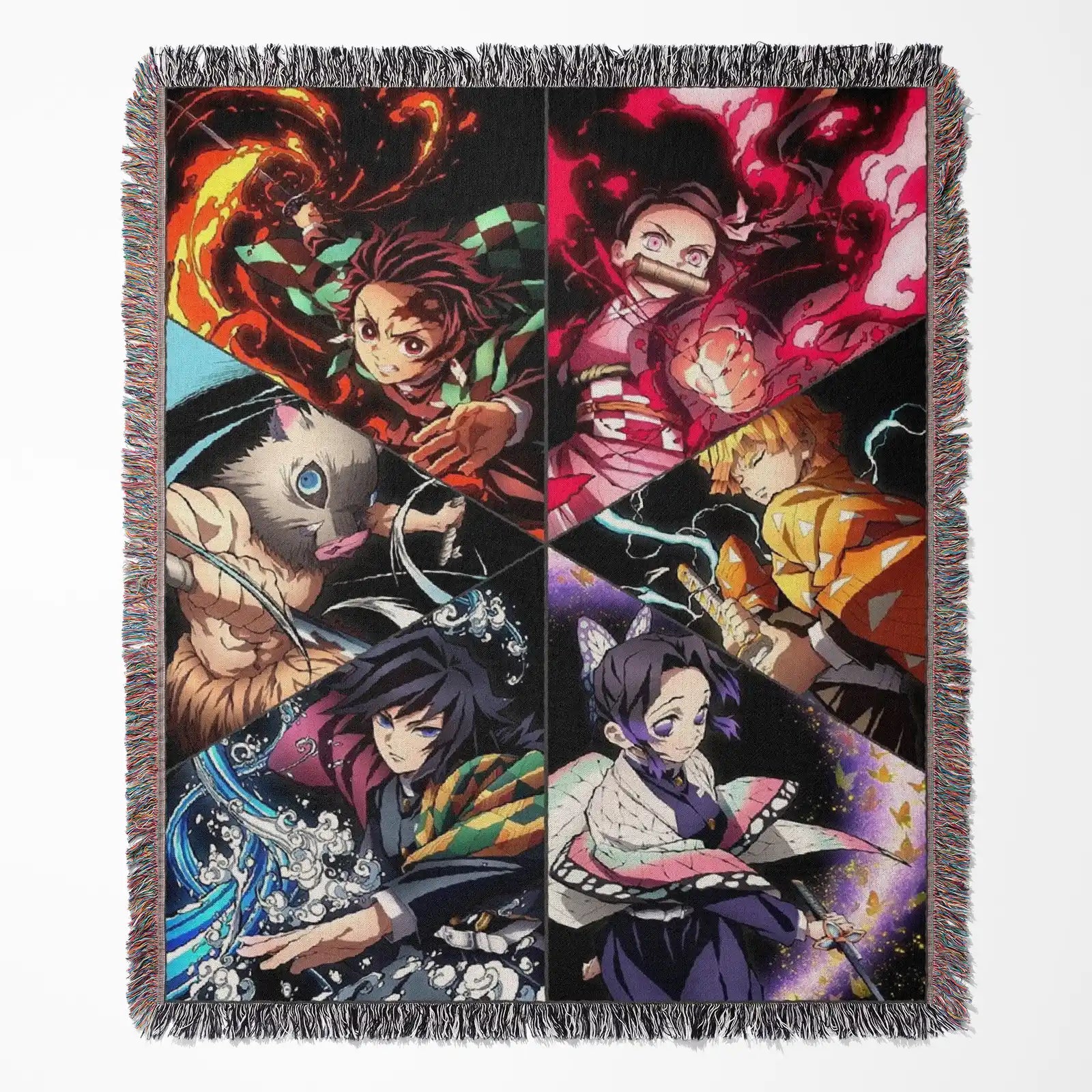 Demon Slayer Jump Comic Poster Woven Throw Blanket Tapestry – Personality Anime Room Decor Gift-VIII