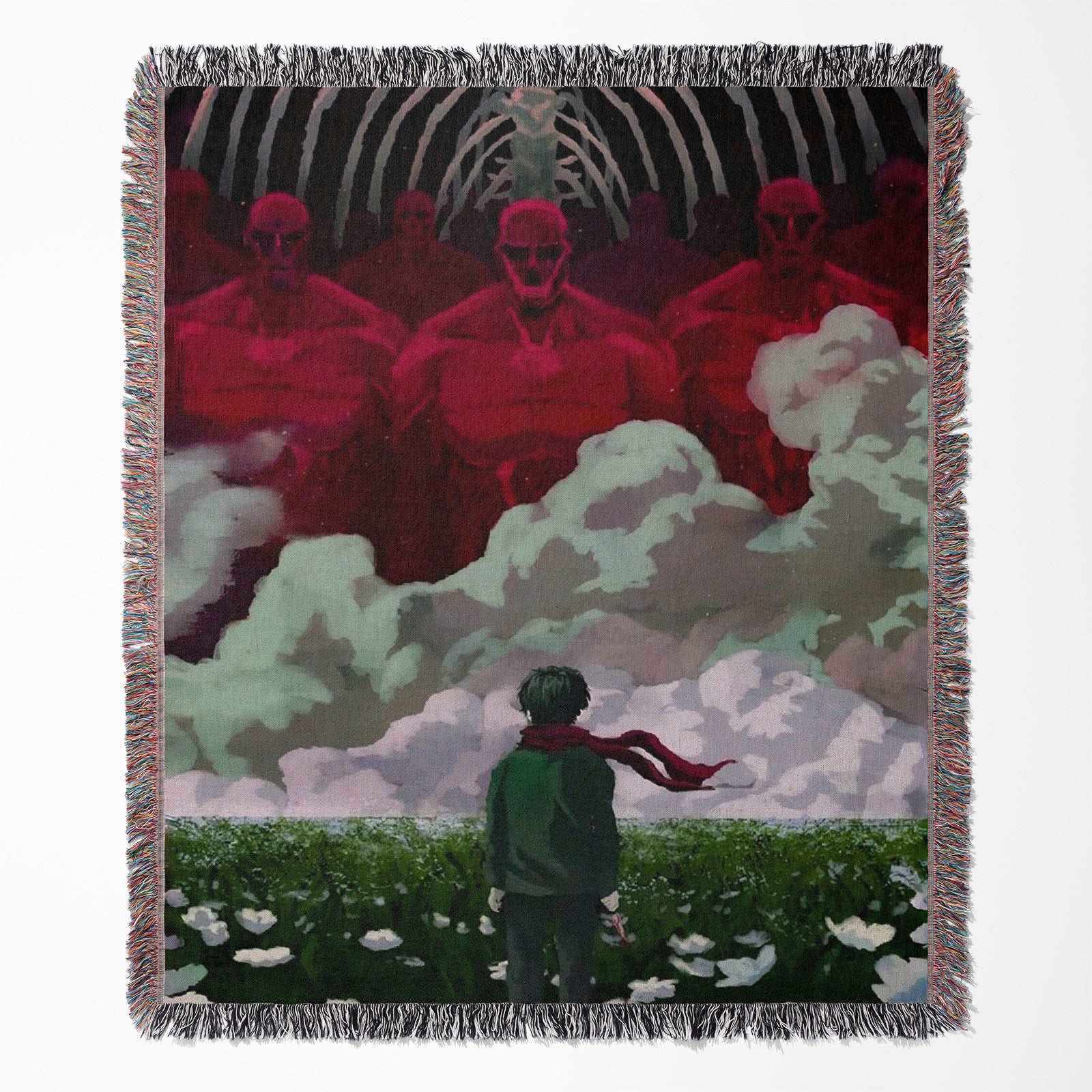 Attack on Titan Woven Throw Blanket Tapestry – Personality Anime Room Decor Gift-VI