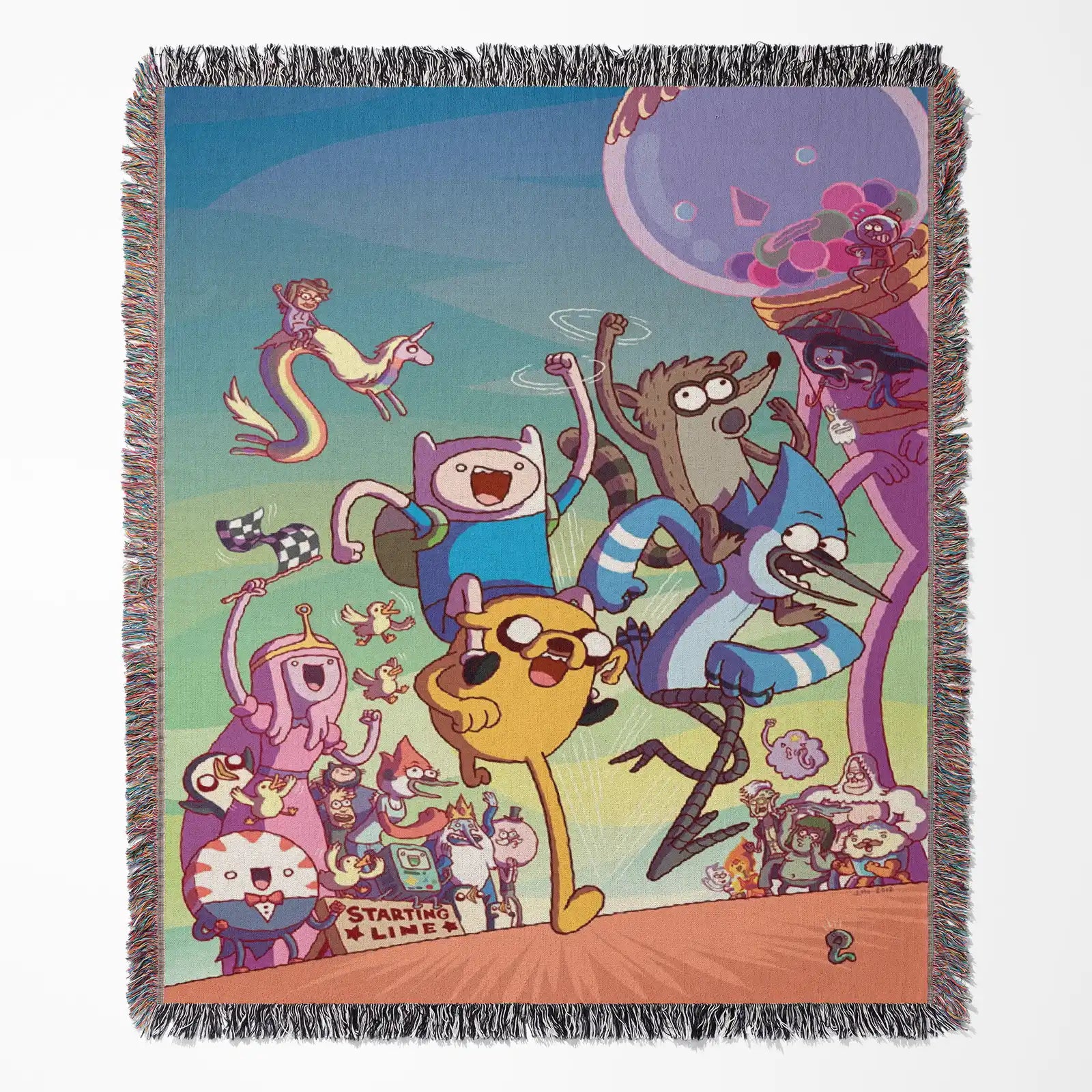 Adventure Time Woven Throw Blanket Tapestry – Personality Cartooon Room Decor Gift-III