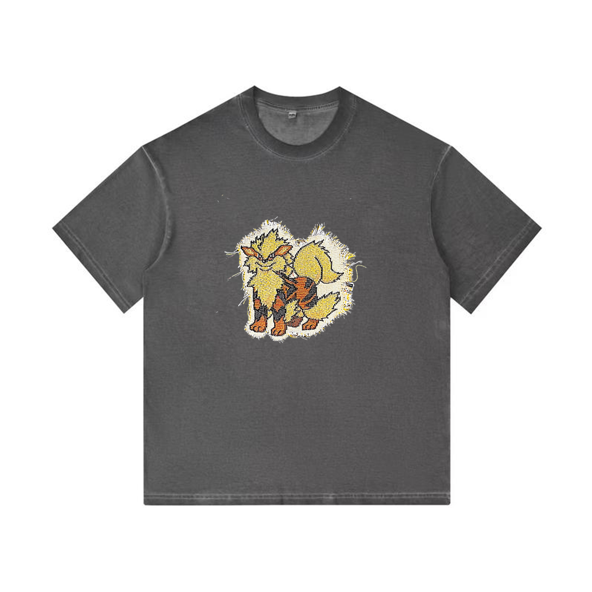 Arcanine Tapestry& Stylish PoPkémon Patch Appliqué Gradient Vintage Washed T-Shirt,Ideal Gift for Fans,T25
