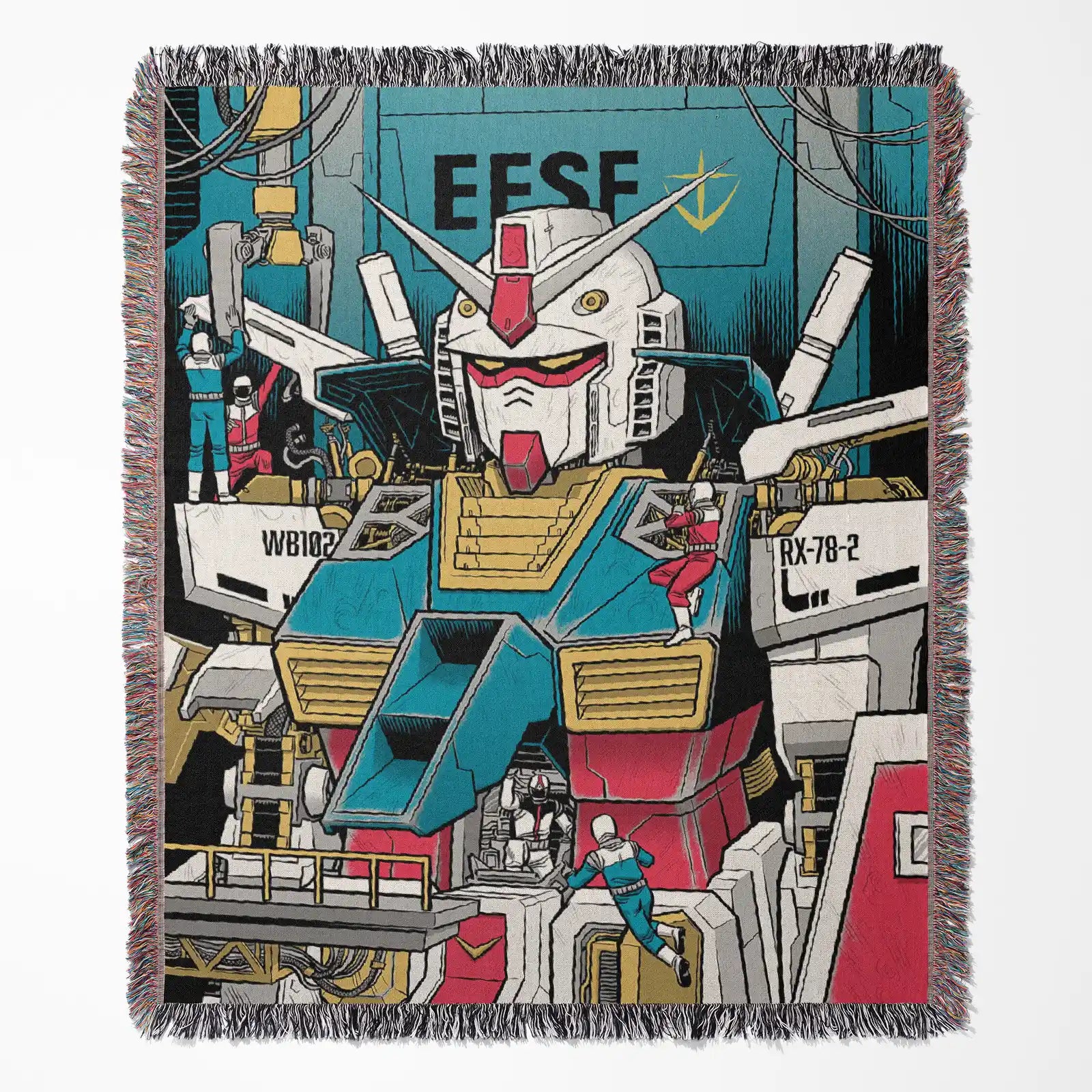 Gundam Woven Throw Blanket Tapestry – Personality Anime Room Decor Gift-II