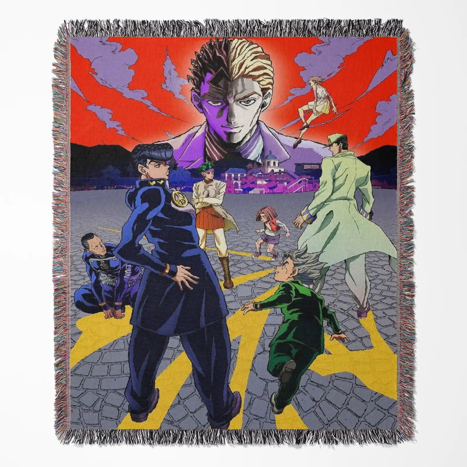 JoJo's Bizarre Adventure Woven Throw Blanket Tapestry – Personality Anime Room Decor Gift-IV