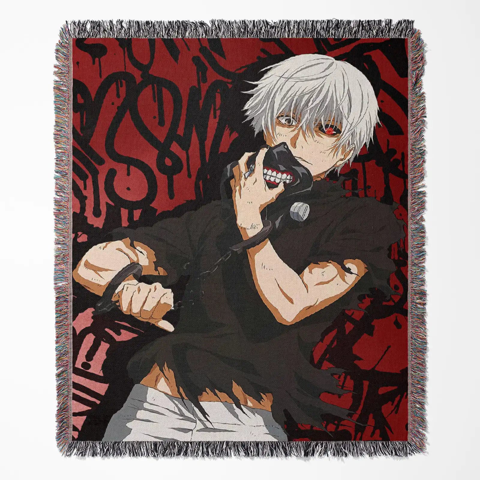Tokyo Ghoul Woven Throw Blanket Tapestry – Personality Anime Room Decor Gift-III