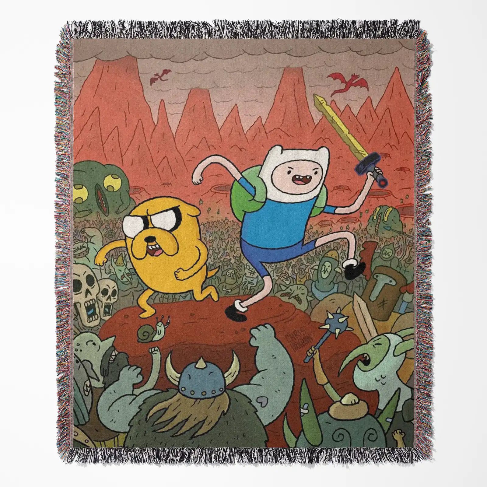Adventure Time Woven Throw Blanket Tapestry – Personality Cartooon Room Decor Gift-VII