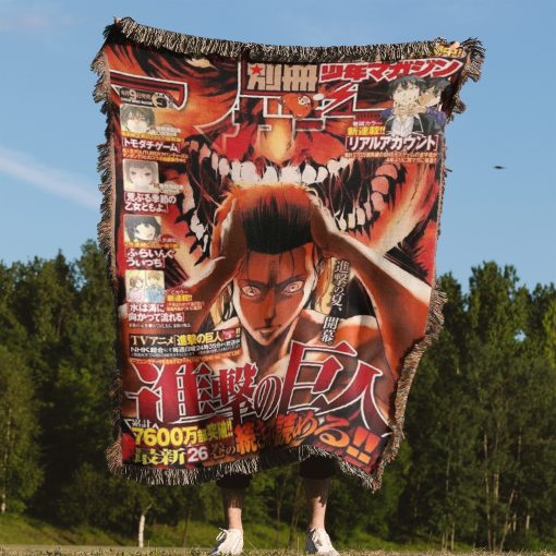 Attack on Titan Woven Throw Blanket Tapestry – Personality Anime Room Decor Gift-V