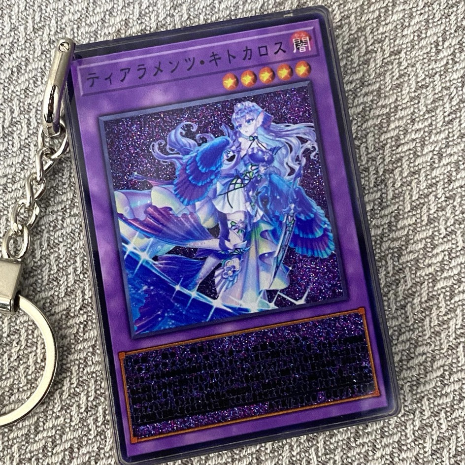 YU-GI-OH Cards Premium Liquid Motion Keychain,A Perfect Gift for YU-GI-OH fans