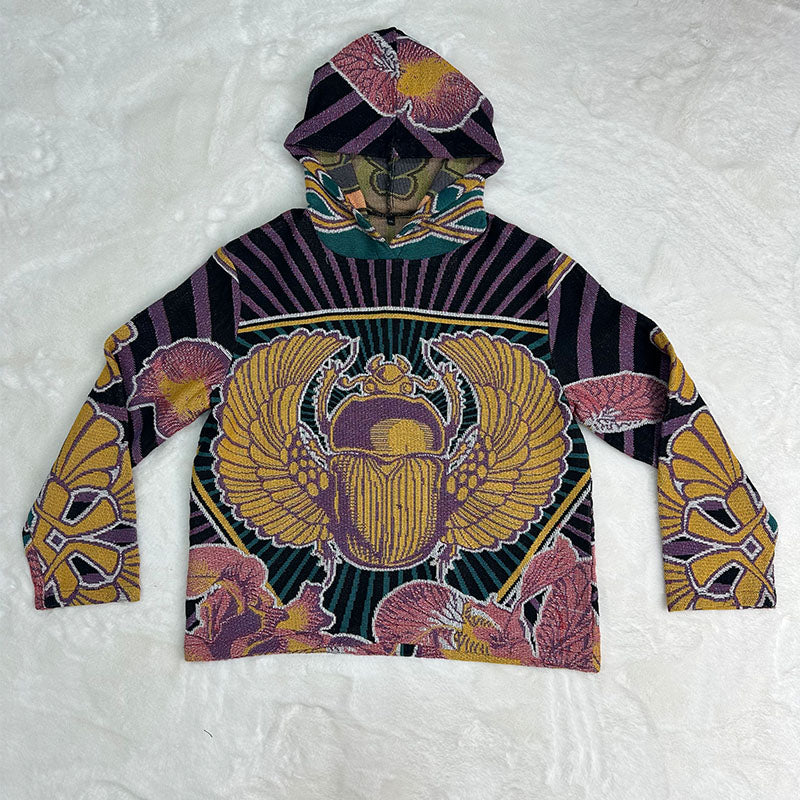 Sweat à capuche scarabée égyptien-TAPESTRY