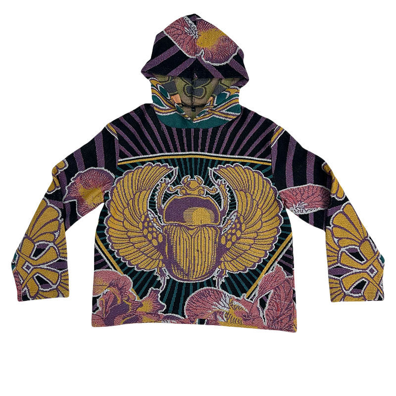 Sweat à capuche scarabée égyptien-TAPESTRY