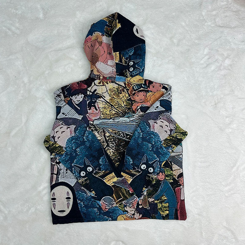 Sweat à capuche Anime Miyazaki Hayao-TAPISSERIE