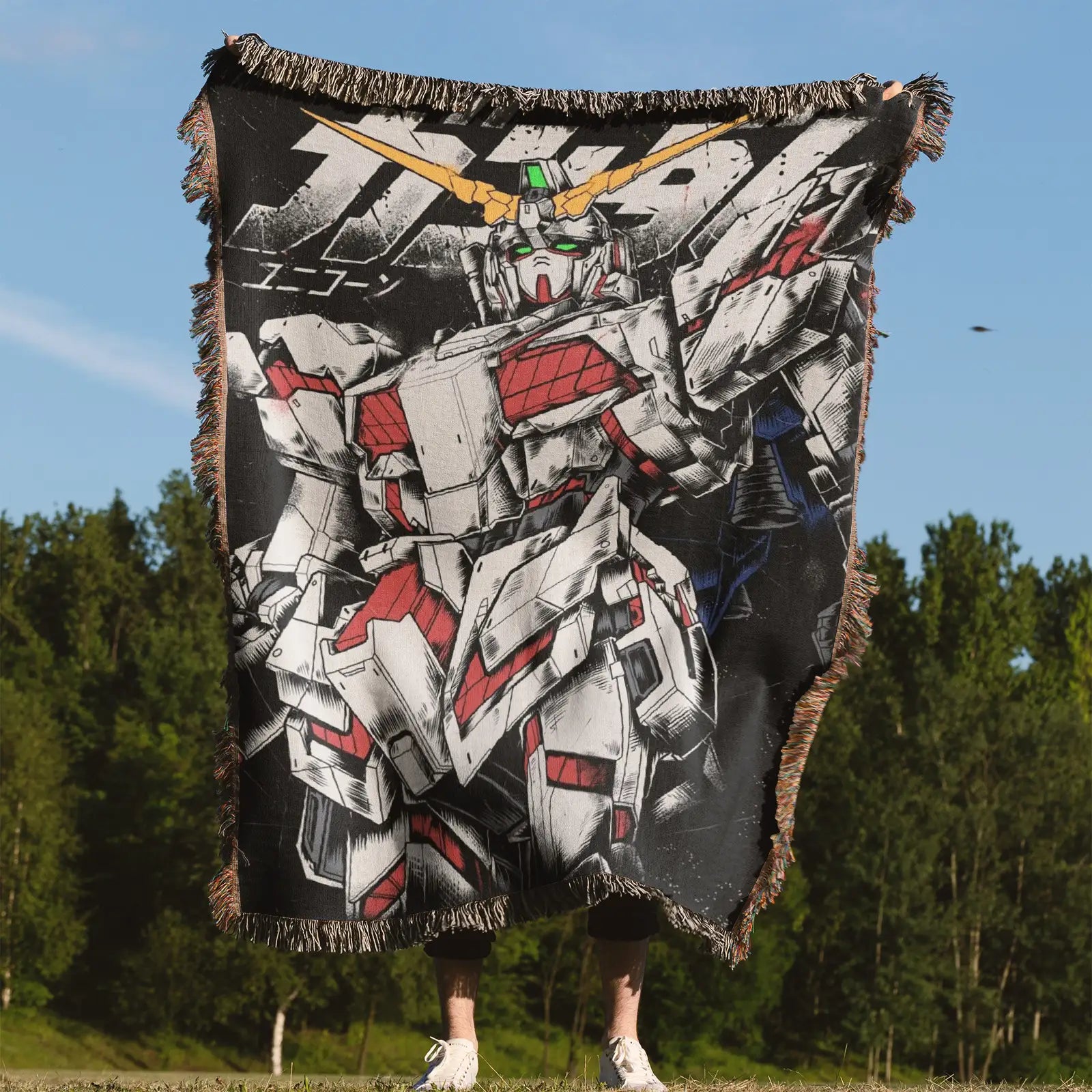 Gundam Woven Throw Blanket Tapestry – Personality Anime Room Decor Gift-IV
