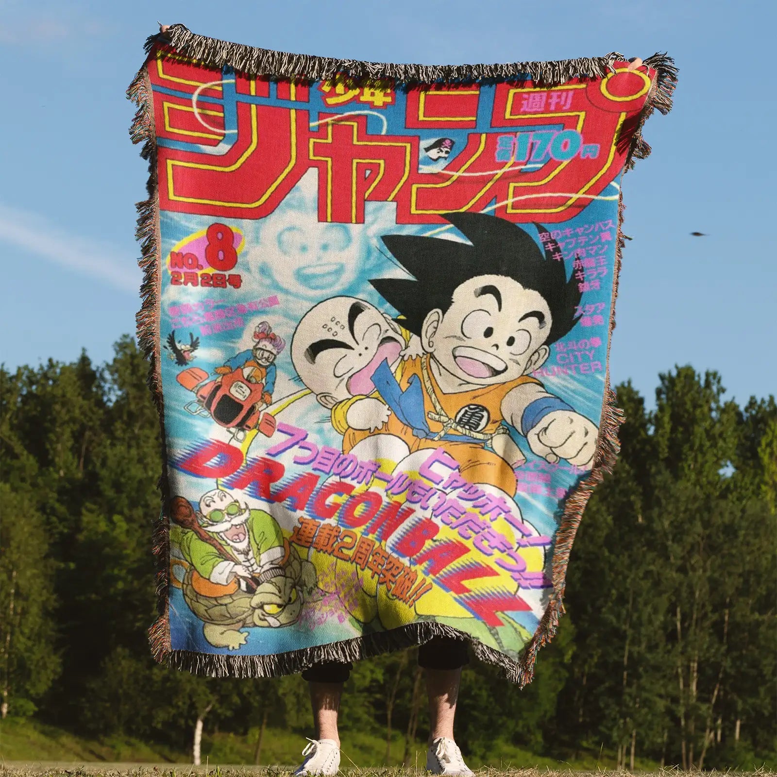 Dragon Ball Woven Throw Blanket Tapestry – Personality Anime Room Decor Gift-X