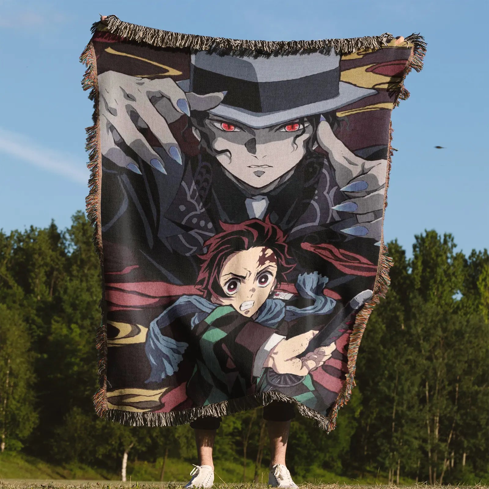 Demon Slayer Jump Comic Poster Woven Throw Blanket Tapestry – Personality Anime Room Decor Gift-XII