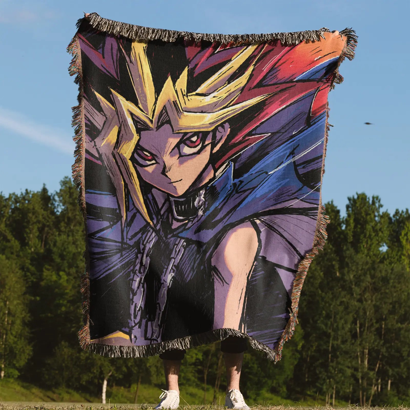 Yu Gi Oh Woven Throw Blanket Tapestry – Personality Anime Room Decor Gift-I