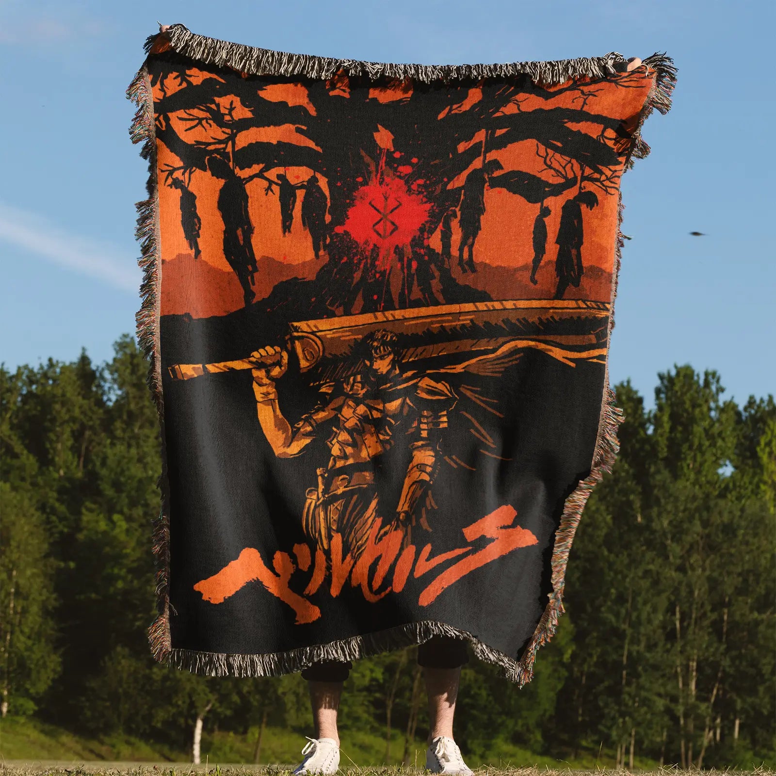 Berserk Woven Throw Blanket Tapestry – Personality Anime Room Decor Gift-VII