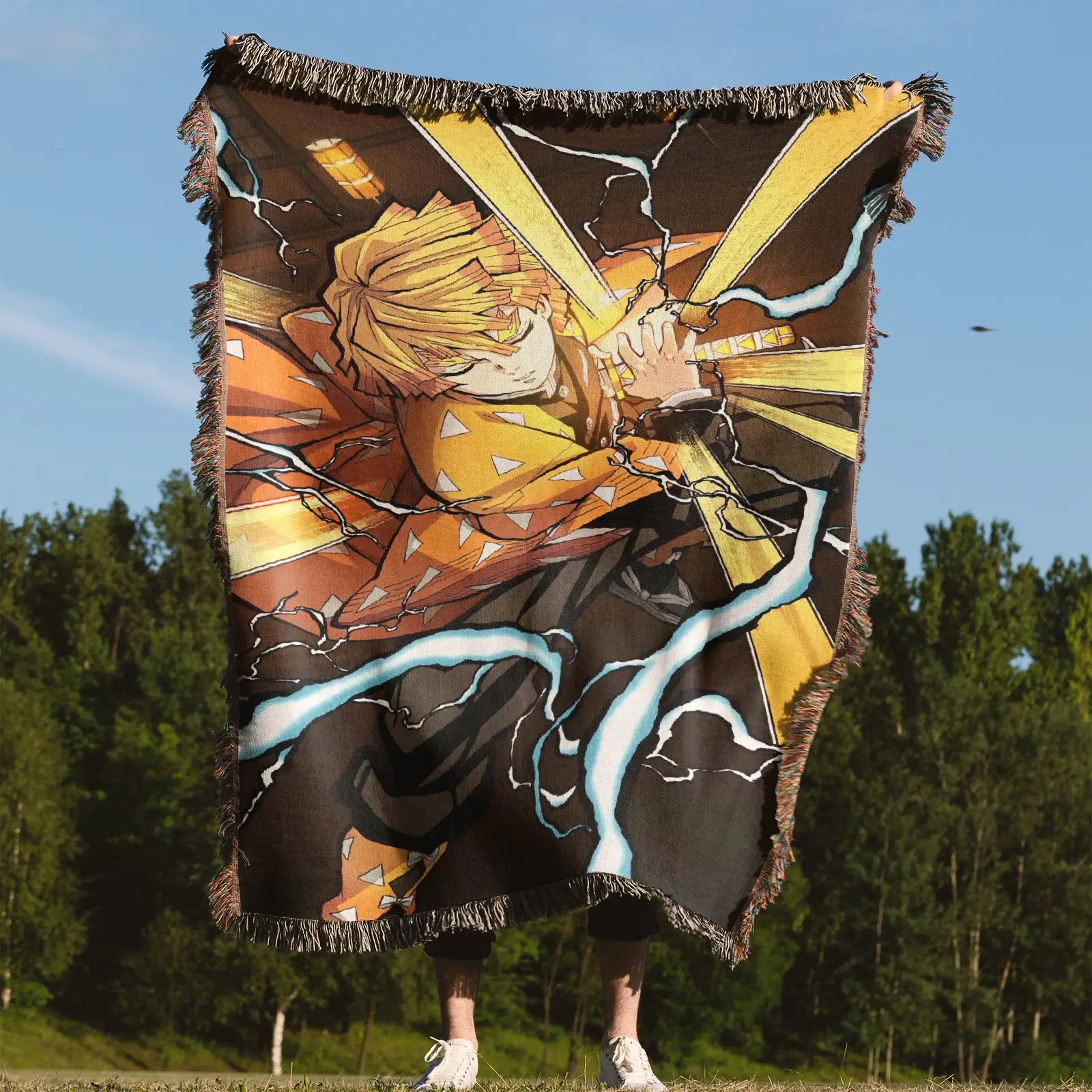 Demon Slayer Jump Comic Poster Woven Throw Blanket Tapestry – Personality Anime Room Decor Gift-VI