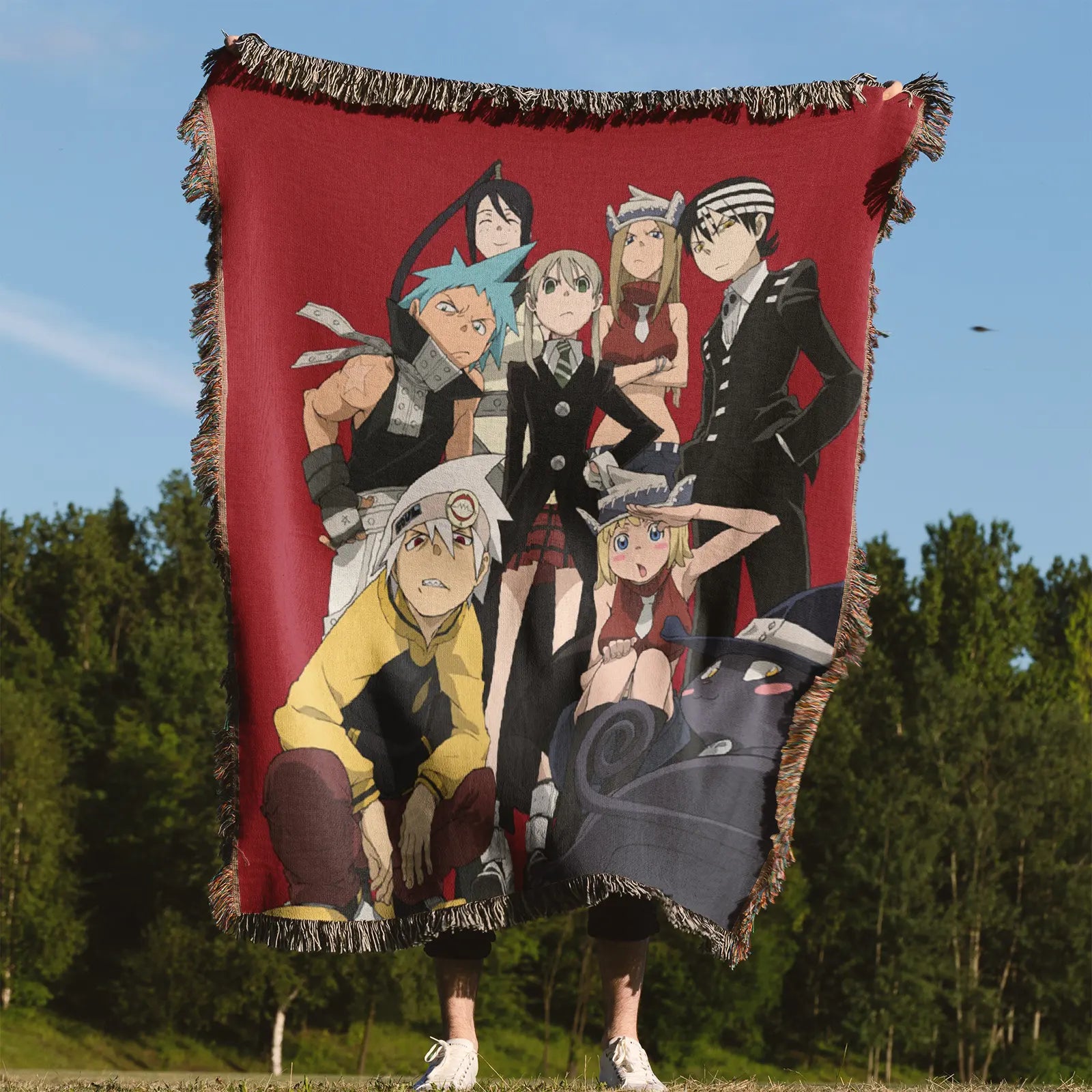Soul Eater Woven Throw Blanket Tapestry – Personality Anime Room Decor Gift-I