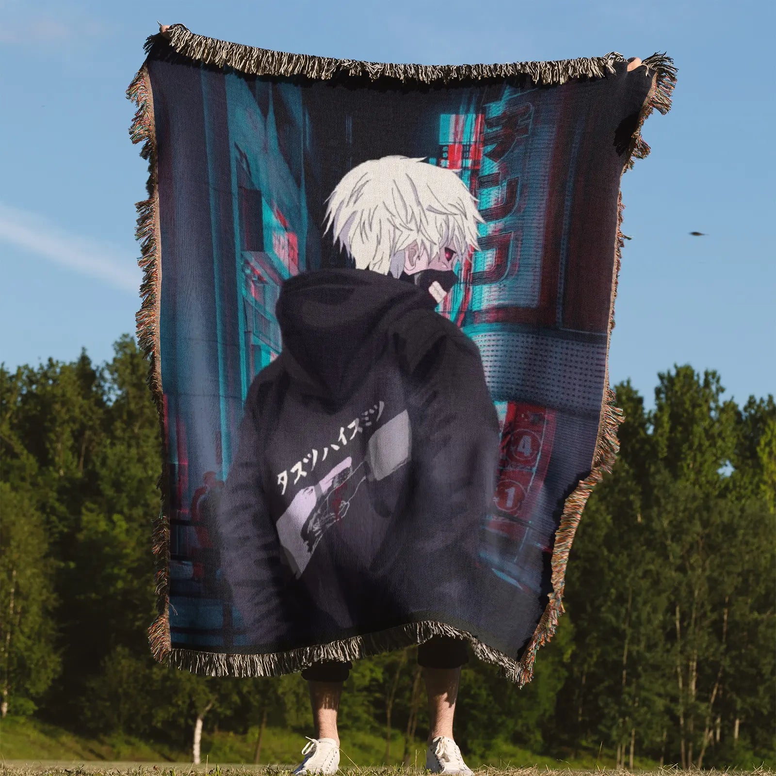 Tokyo Ghoul Woven Throw Blanket Tapestry – Personality Anime Room Decor Gift-II