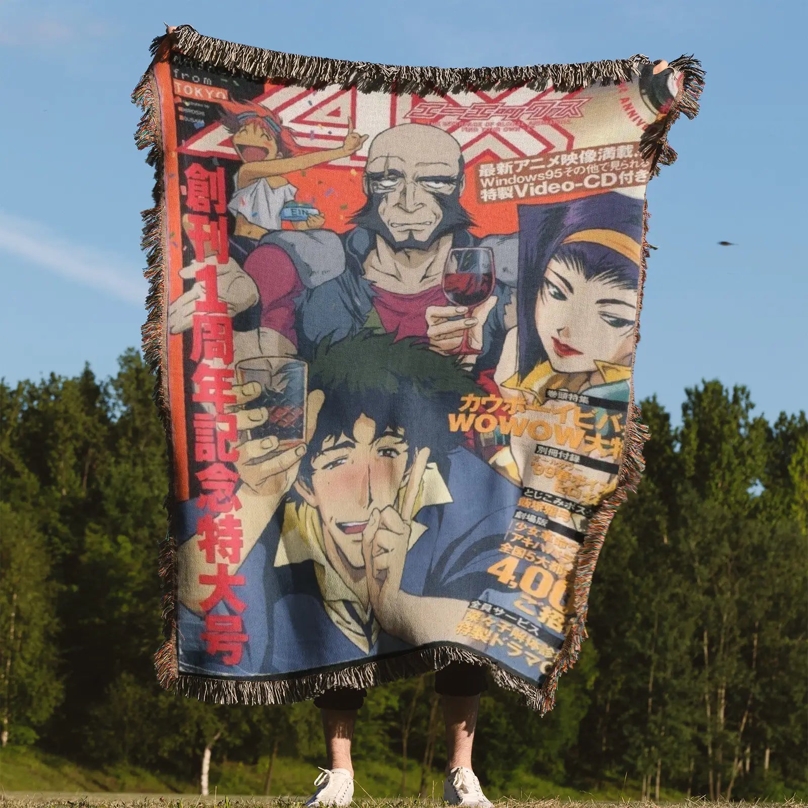 Cowboy Bebop Woven Throw Blanket Tapestry – Personality Anime Room Decor Gift-V