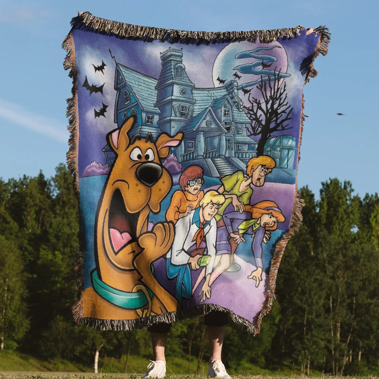 Scooby Doo Woven Throw Blanket Tapestry – Personality Cartooon Room Decor Gift-II