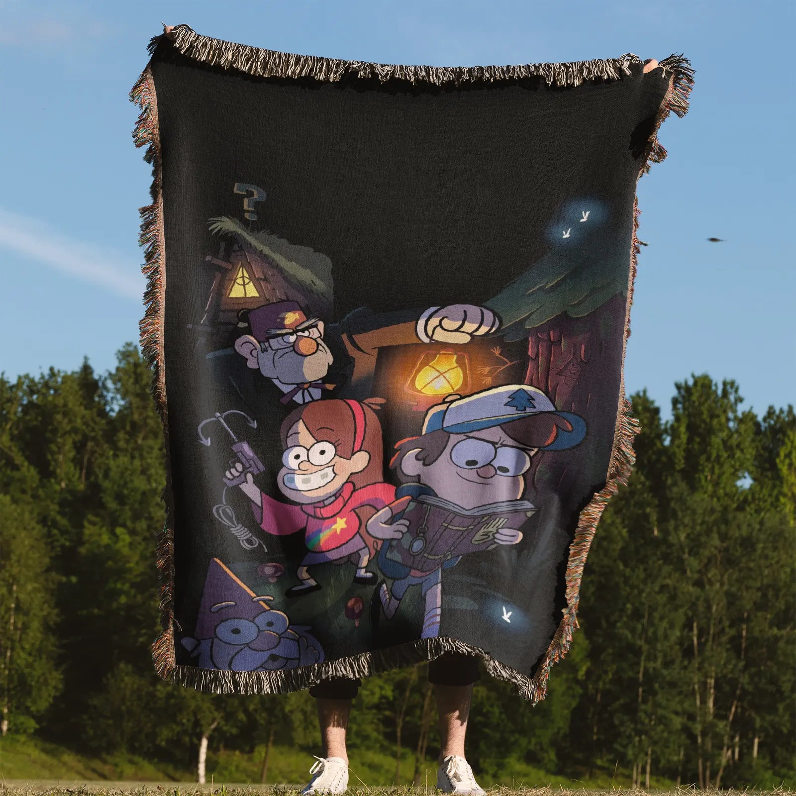 Gravity Falls Woven Throw Blanket Tapestry – Personality Cartooon Room Decor Gift-II