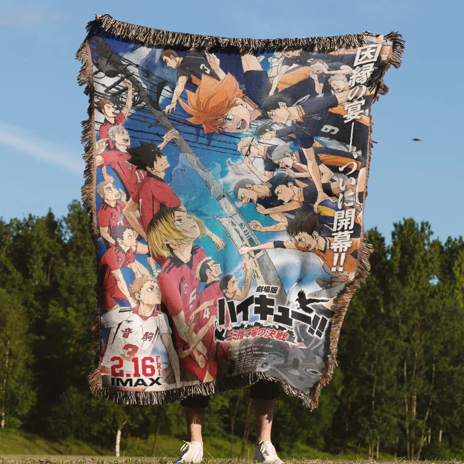 Haikyuu Woven Throw Blanket Tapestry – Personality Anime Room Decor Gift-II