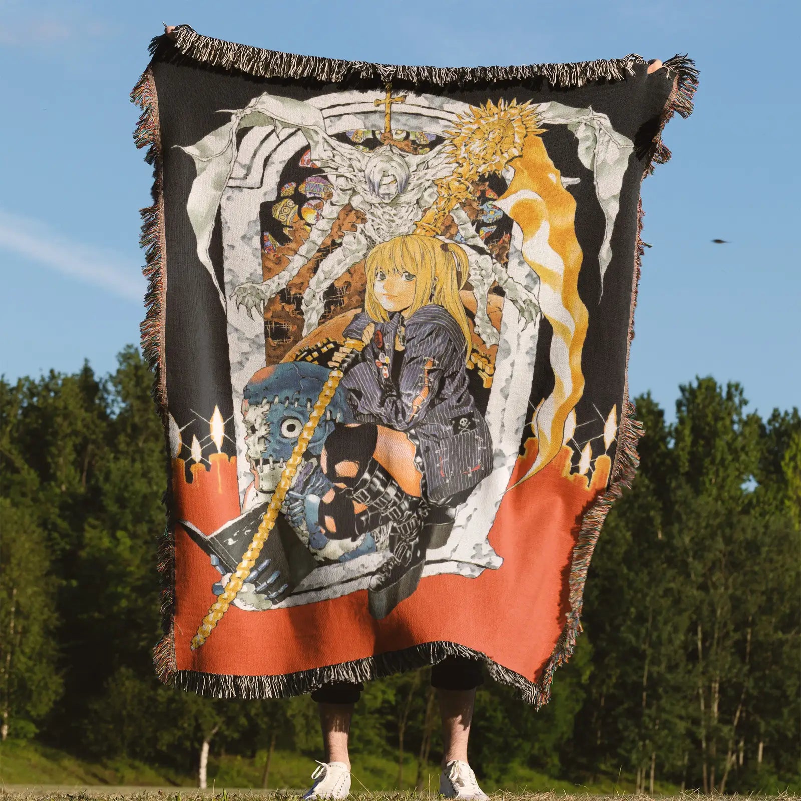 Death Note Woven Throw Blanket Tapestry – Personality Anime Room Decor Gift-IV