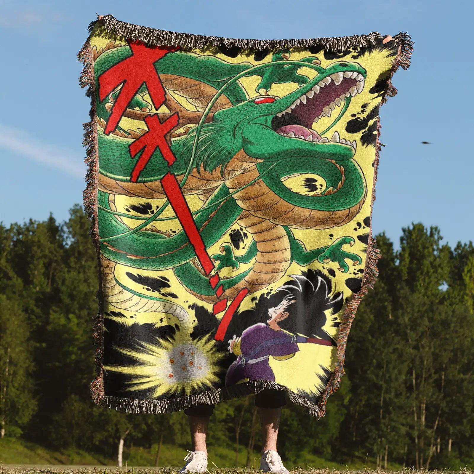 Dragon Ball Woven Throw Blanket Tapestry – Personality Anime Room Decor Gift-VII