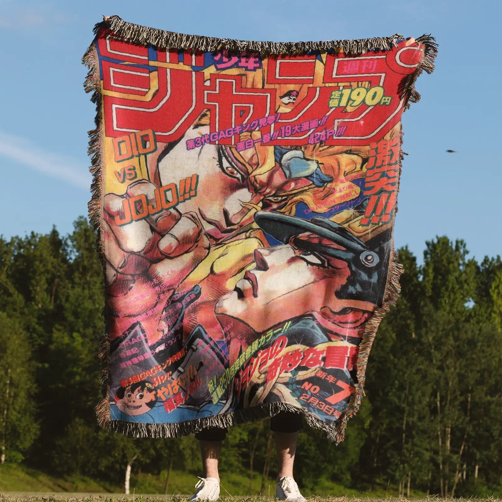 JoJo's Bizarre Adventure Woven Throw Blanket Tapestry – Personality Anime Room Decor Gift-I