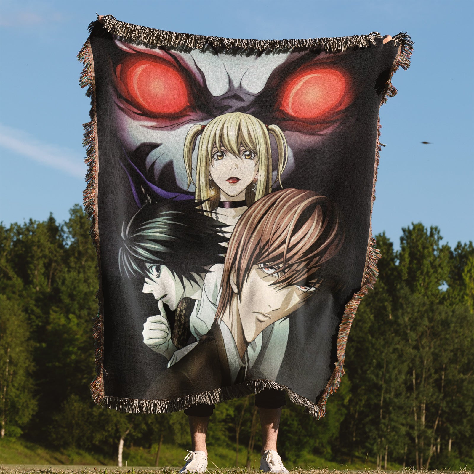 Death Note Woven Throw Blanket Tapestry – Personality Anime Room Decor Gift-II