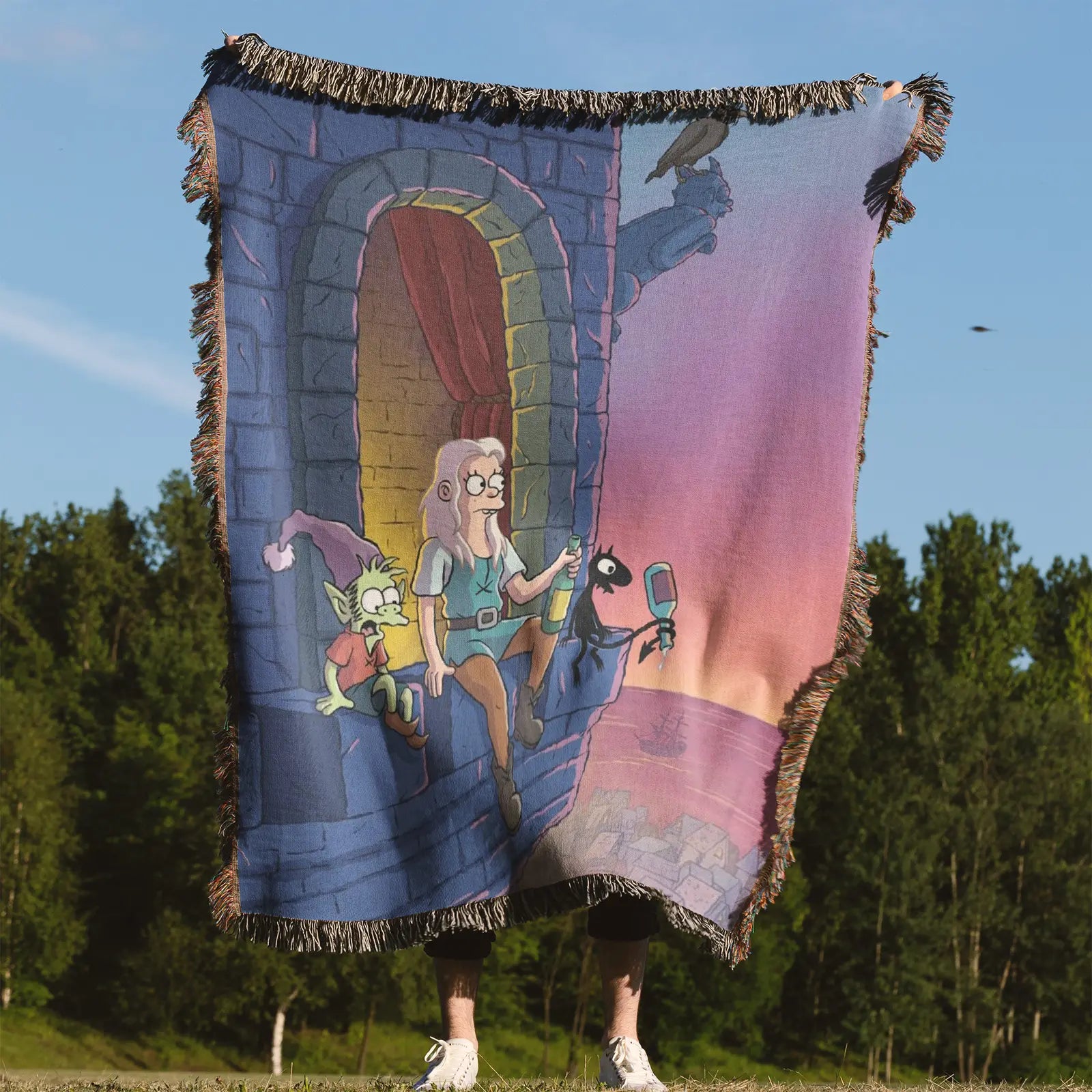 Rick and Morty Woven Throw Blanket Tapestry – Personality Cartooon Room Decor Gift-IV