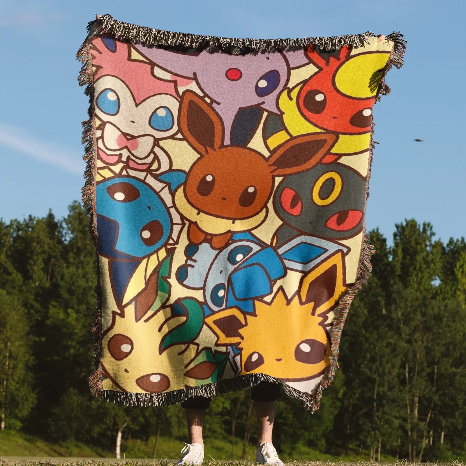 Tapisserie de couverture tissée Pokemon Gengar - Cadeau de décoration de chambre d'anime de personnalité-Ⅲ